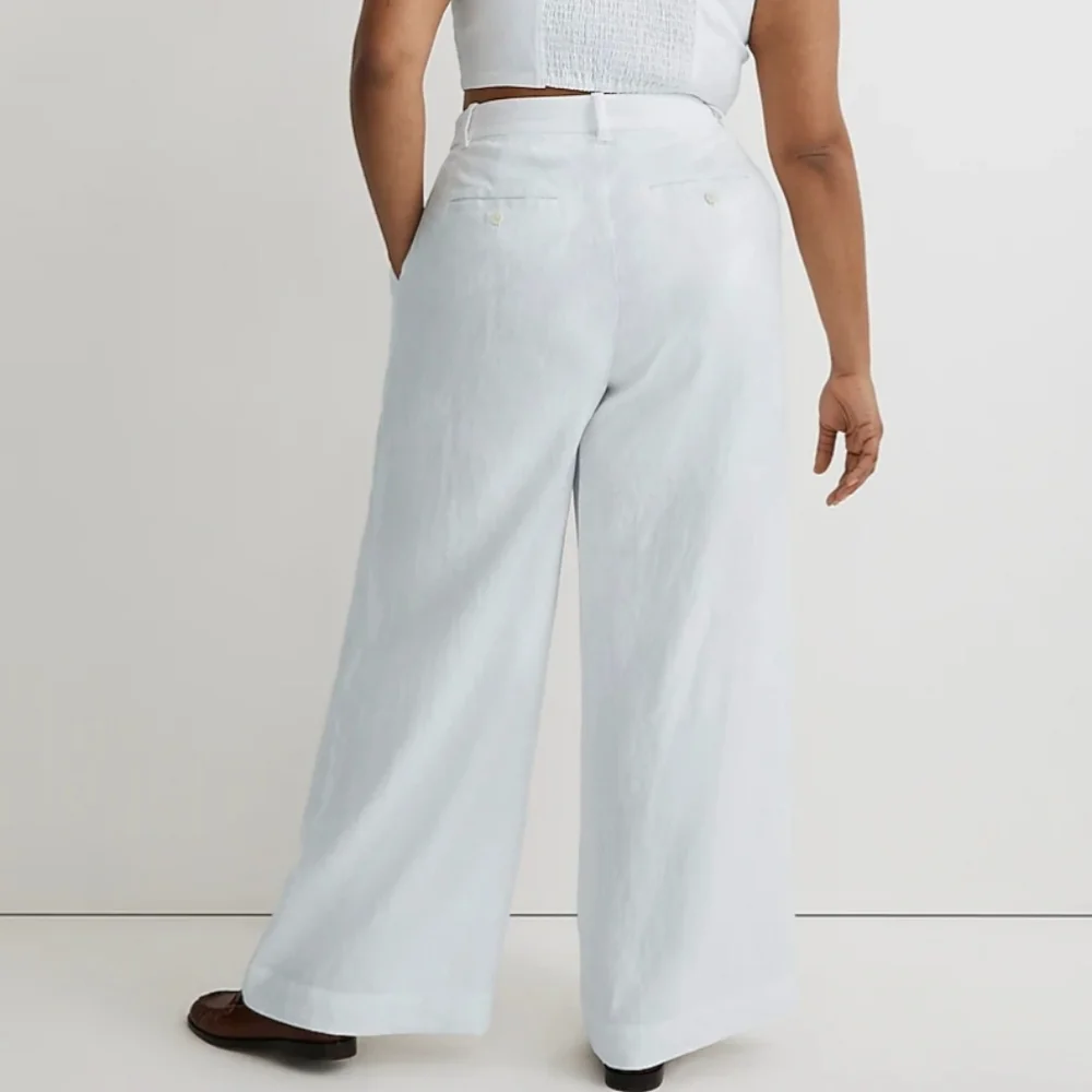 NWT Madewell The Harlow Wide-Leg Pant, Size 14 White NL450 - Picture 2 of 8